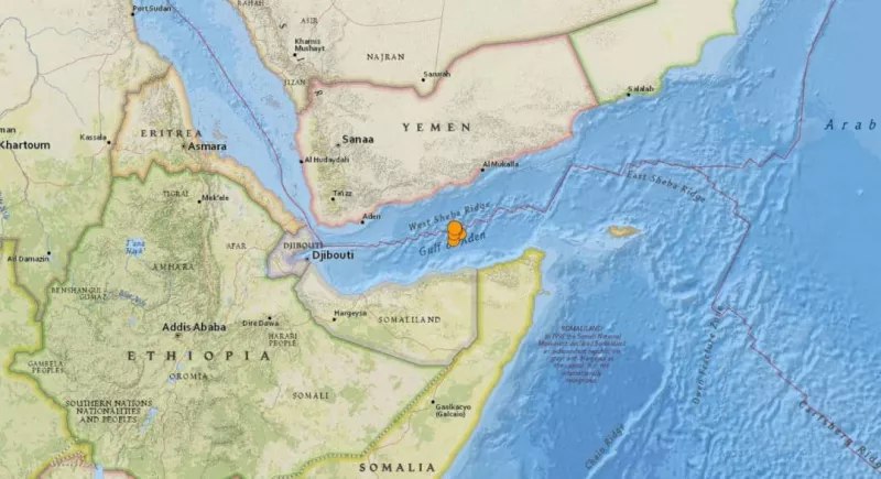 زلزال يضرب خليج عدن وهيئة المسح الأمريكي توضح