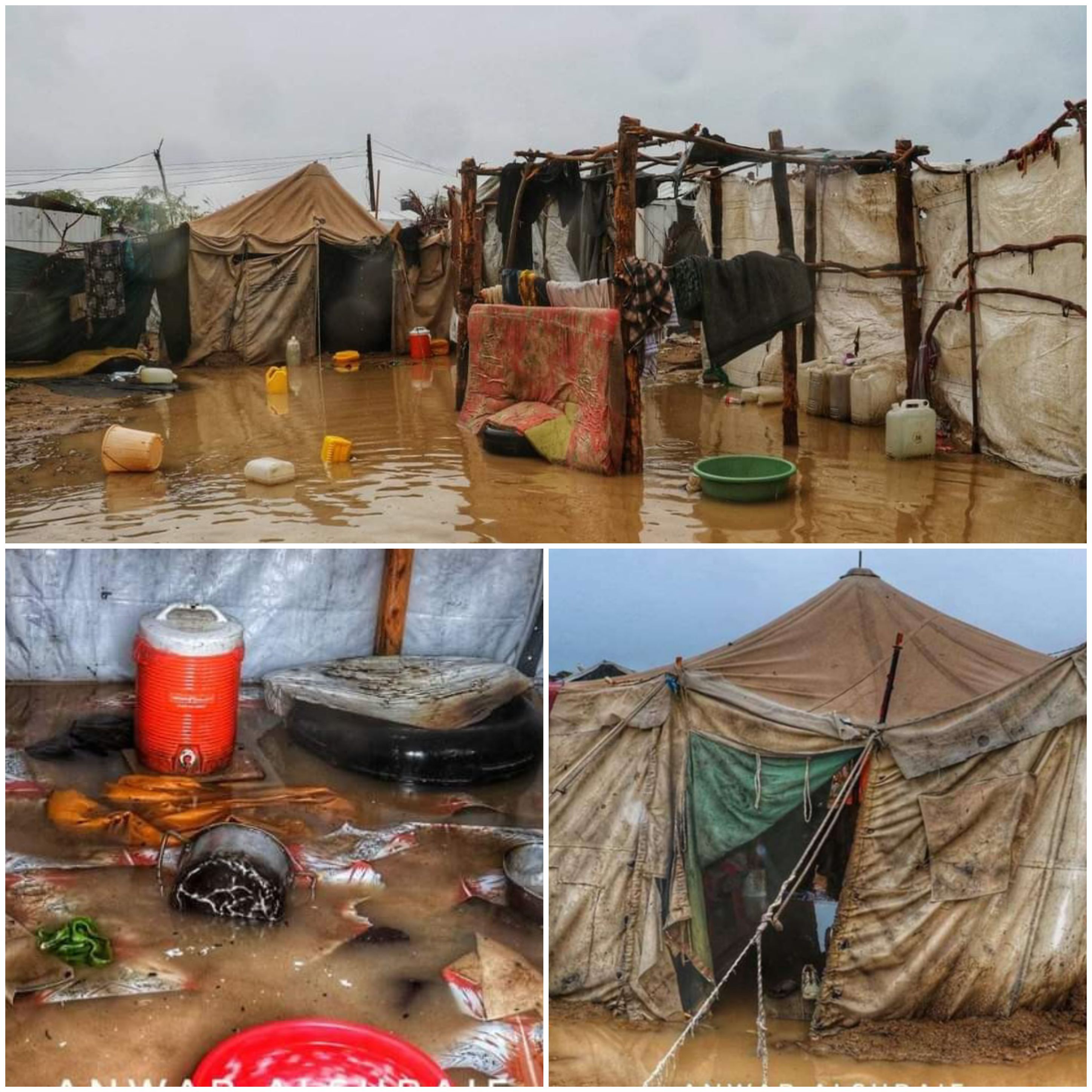 كارثة انسانية في مخيمات النازحين بالخوخة