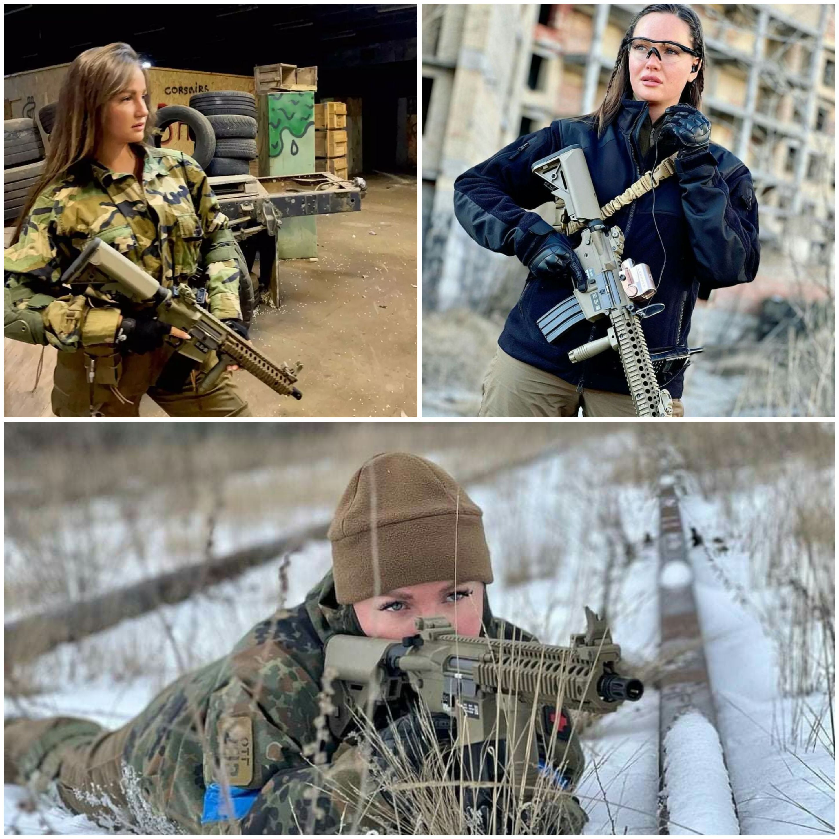 شاهد ملكة جمال أوكرانيا تحمل السلاح وتتوجه لقتال روسيا